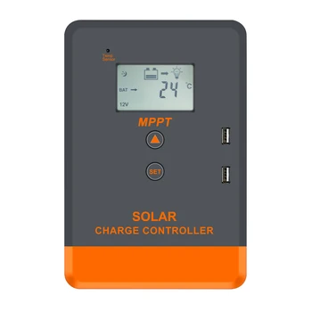 MPPT güneş şarj kontrol cihazı 12 V/24 V Otomatik Voltaj güneş panelı Regülatörü LCD güneş şarj kontrol cihazı Arkadan Aydınlatmalı Çoklu Yük Kontrolü