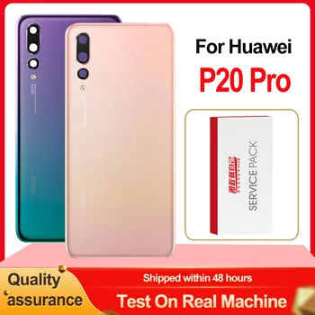 Orijinal arka kapak Pil İçin Huawei P20 Pro Arka Konut Değiştirme İçin Kamera Lens İle Huawei P20 Pro Arka Kapak Logo İle