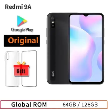 Orijinal Xiaomi Redmi 9A Küresel Firmware Smartphone 4GB + 64GB / 128GB Unlocked Xiaomi Akıllı Telefon Ücretsiz Kılıf Cam Filmi Cep