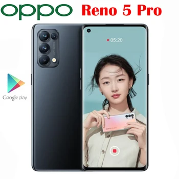 Orijinal Yeni Resmi OPPO Reno 5 Pro 5G cep telefonu Okta Çekirdek Dimensity 1000+ 6.55 inç OLED 64MP Kamera 4350Mah 65W Süper VOOC OPFO