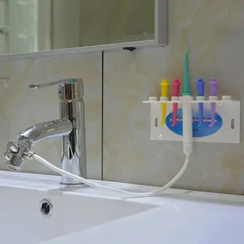 Pensesinde Oral Irrigator Su spa jeti Diş Temizleyici Setleri Musluk Tipi PVC Borular 3 Diş Fırçaları Beyazlatmak Teth Hijyen Aile