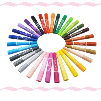 Renkli Yağlı 30 renkli Boyama Suluboya Büyük Kafa işaretleyici kalem Kanca Hattı Kalem Çift başlı Sanat Boyama Profesyonel işaretleyici kalem