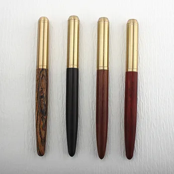 Retro Sandal Ağacı Bronz dolma kalem 0.5 mm Lüks Ahşap Ofis İş Yazma Sanat Kaligrafi Kalemler Hediyeler Kırtasiye