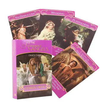 Romantik Melekler Tarot Oracle Kartları Güverte 44 Romantik Melek Oracle Kartları Doreen Virtue Nadir Baskı Dışı Oyun Tahtası Güverte