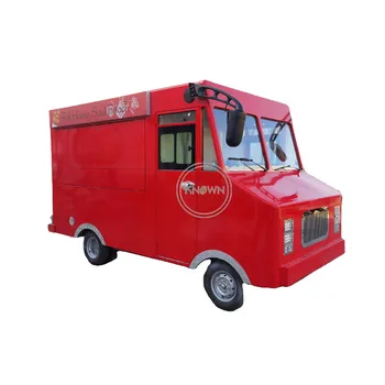 Sokak Mobil Fast Food Sepeti dondurma otomatı Kamyon nostaljik araba Pişirme Römork Kiosk
