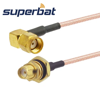 Superbat Pigtail Kablo SMA Bölme Dişi o-ring ile RP-SMA Dik Açı Erkek Anten Besleyici Kablo Düzeneği RG316 10cm