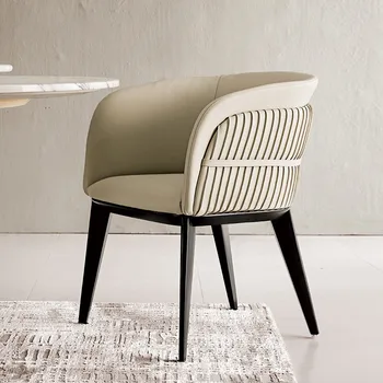 Tasarımcı Benzersiz yemek sandalyeleri Deri Rahat Salon Döşemeli Sandalye Bar Tabureleri Ofis Tırnak Silla Comedor Ev Mobilyaları