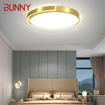 TAVŞAN Nordic tavan ışık çağdaş altın yuvarlak lambaları basit fikstür LED ev oturma yatak odası için