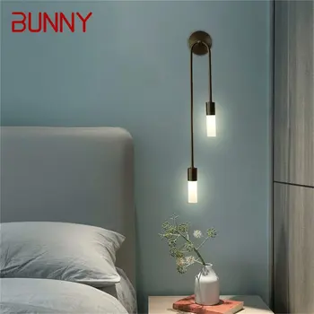 TAVŞAN pirinç duvar lambası Modern altın aplikleri basit LED kapalı ışık ev oturma odası için