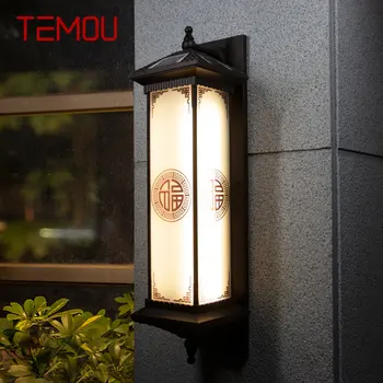TEMOU güneş duvar lambası yaratıcılık çin açık aplik ışık LED su geçirmez IP65 ev Villa koridor avlu