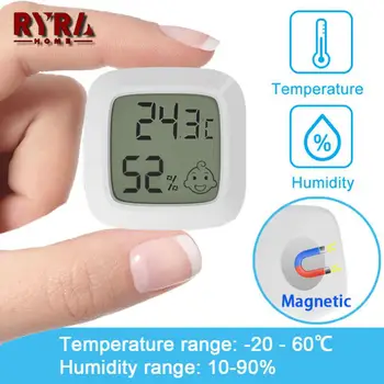 Termometre Higrometre Mini Yükseltme Sıcaklık Nem Ölçer Sensörü Kapalı Sıcaklık Sensörü nem ölçer Ölçer Kapalı Oda