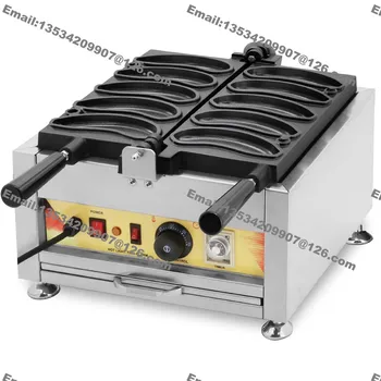 Ticari Kullanım yapışmaz 110 v 220 v Elektrikli Muz Şekilli Waffle makinesi Makinesi Baker