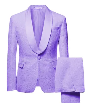 TPSAADE Şal Yaka 2 Parça Slim Fit Beyaz Takım Elbise erkek Damat Ceket Smokin düğün elbisesi Akşam Blazer (Blazer + Pantolon + Kravat)