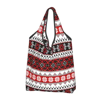 Ukrayna Nakış Parlak Renk Vyshyvanka Ve Tasarımlar alışveriş çantası Kadın Büyük Bakkal Ukrayna Etnik alışveriş çantası Çanta