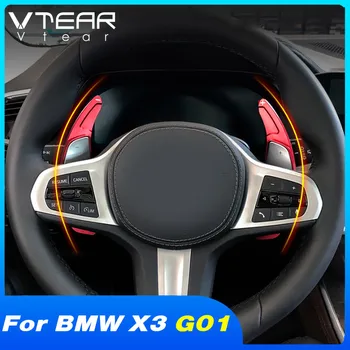 Vtear direksiyon kılıfı Dekorasyon Genişletilmiş Paddle Shifter Araba İç Detaylar Aksesuarları İç Parçaları BMW İçin X3 G01 2021