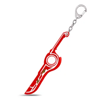Xenoblade Chronicles Anahtarlık Kırmızı Kılıç MONADO Metal kolye chaveiro Anahtarlık çanta uğuru Anahtarlık portachiavi Oyunu Takı