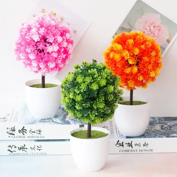 Yapay Plastik Bonsai Sahte Bitkiler Çiçek Düğün Ev Dekor Otel Bahçe Dekor Bonsai Yapay Bitkiler Bonsai Küçük Ağaç