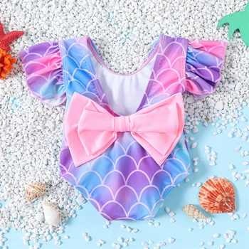 Yaz Çocuk Tulumları Mayo Tek parça Banyo Takım Elbise Dijital Baskı Bebek Mayo Genel Tulum Yaz Beachwear Mayo