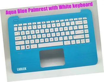 Yeni ABD Mavi Palmrest beyaz klavye hp Stream 14-ax040nr/14-ax050nr/14-ax060nr / 14-ax067nr