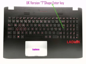 Yeni İNGİLTERE arkadan aydınlatmalı klavye için Asus GL552J GL552JX Palmrest 90NB07Z1-R31UK0