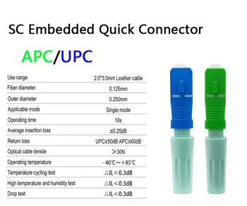 Yeni SC APC SM Tek Modlu Optik Konektör FTTH Aracı Soğuk Bağlantı Aracı SC UPC Fiber Optik Hızlı Bağlantı