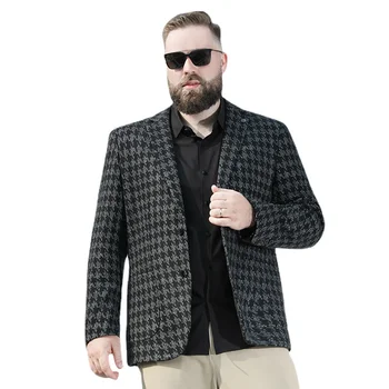 Yeni Varış Suepr Büyük erkek Moda Elbise Üst Gevşek Rahat Ceket Blazer Erkekler Sonbahar ve Kış Artı Boyutu 3XL 4XL 5XL 6XL 7XL 8XL