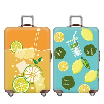 Yeni Yaz Limon Bagaj Kapağı Kalın Esneklik Seyahat Bavul koruyucu kapaklar 18-32 İnç Bavul Durumda Seyahat Aksesuarları