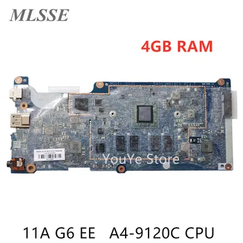 Yenilenmiş HP Chromebook İçin 11A G6 EE Laptop Anakart A4-9120C CPU 4GB RAM 16GeMMC DA0G3MB18F0 L591910-001
