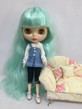 Yeşil saç Çıplak Blyth Doll Fabrika bebek Kızlar İçin DIY İçin Uygun 20170801 U