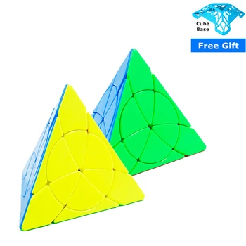 YJ Petal Piramit Yaprak Sihirli Piramitler Küp 3X3X3 Üçgen Piramit Sihirli Küp Yongjun Bulmaca Hız Küpleri Çocuklar Çocuklar İçin Hediye