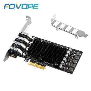 Yüksek hızlı PCIE USB kartı: 4 portlu USB 3.2 Gen2 10G USB3.2 GEN2 Genişletme Kartı PC için ASM3142 Çip