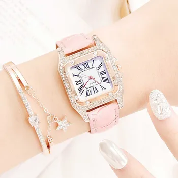 Zarif Klasik Kare İzle quartz saat Trend Kadın İzle Moda Basit Stil Kuvars Kol Saati Reloj Mujer Ücretsiz Kargo