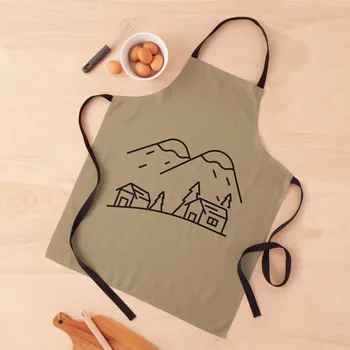 Çam ağaçları ile bir dağda rahat yazlık evler Önlük Komik Önlük Pişirme Kıyafetleri