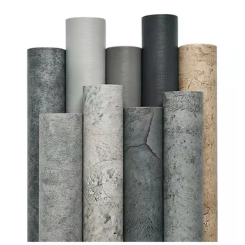 Çimento Gri Duvar Kağıdı Vinil Su Geçirmez Kendinden Yapışkanlı Duvar Kağıdı Tezgah yapışkan kağıt Mutfak Banyo Mobilyaları Yenileme