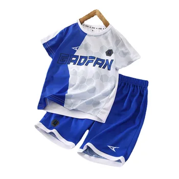 Çocuklar Yaz Spor Topu Elbise Takım Elbise Yeni Çocuk kısa T-Shirt Pantolon Takım Elbise Erkek Aktif İnce Çabuk Kuruyan Nefes Kıyafetler TZ781
