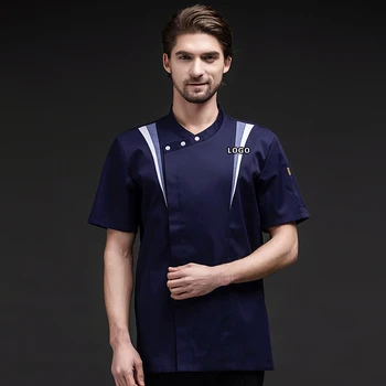 Şef Üniforma Erkekler İçin Ceket Pişirme Kıyafetleri Mutfak Gömlek Takım Elbise Garson Yemek Servisi Ceket Kız Kişiselleştirilmiş Çalışır Özel Logo
