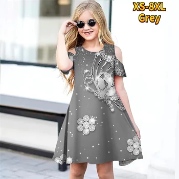 2023 Klasik Baskı Tasarım Casual Pick Şık askı elbise Yaz Moda Kısa Kollu kızın evaze elbise Casual Midi Elbise