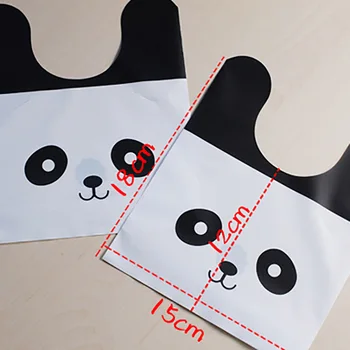 50 Adet Panda Kedi Tavşan Kulaklar hediye çantası Ambalaj Parti Goodie Çanta Ambalaj Favor Kek Şeker Çerez Tatlılar İçin Mevcut Düğün