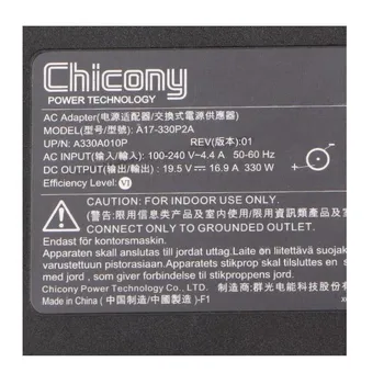 Orijinal Chicony A17-330P2A 19.5 V 16.9 A 330 W 7.4x5.0mm A330A010P AC Adaptörü İçin 330 W Laptop Güç Kaynağı Şarj Cihazı