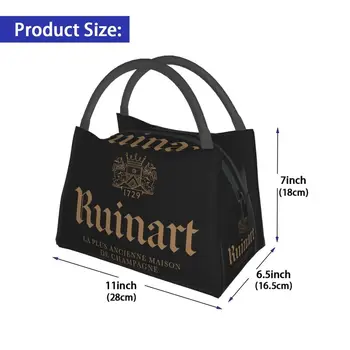 Ruınart Logo Termal Yalıtımlı Öğle Yemeği Çantaları Kadın Taşınabilir yemek kutusu Ofis için Açık Depolama Yemek yiyecek kutusu