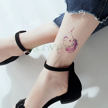Su geçirmez Geçici Dövme Etiket unicorn Sahte Dövme Flaş Dövme Tatouage Bilek Ayak El Kol Kız Kadın Erkek