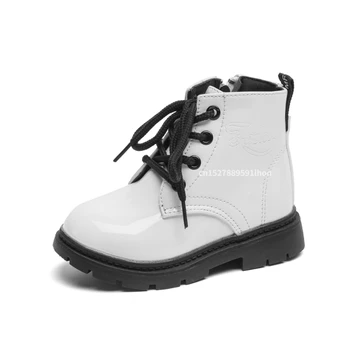 Yeni Sonbahar Kış Çocuk Ayakkabıları PU Deri su geçirmez botlar Çocuklar Kar Botları Marka Kız Erkek Moda Çizmeler Moda Ayakkabı