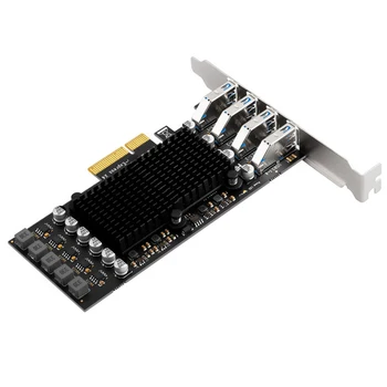 Yüksek hızlı PCIE USB kartı: 4 portlu USB 3.2 Gen2 10G USB3.2 GEN2 Genişletme Kartı PC için ASM3142 Çip
