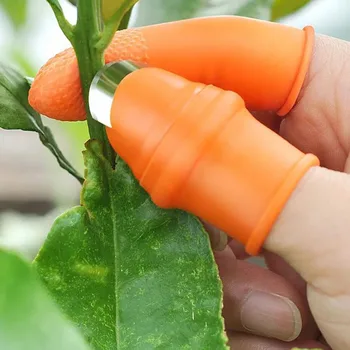 1 takım Çiftlik Sebze Meyve Seçici Silikon Başparmak Bıçak Biber Turşu Ucu Tırnak Seçim Üzüm Bahçe Malzemeleri Aracı