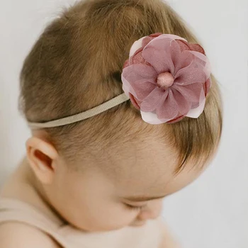 10 Adet / takım Dantel Çiçek Bebek Kız Kafa Bandı İlmek Elastik Bebek Yenidoğan saç bandı Sevimli Bebek Şapkalar saç aksesuarları