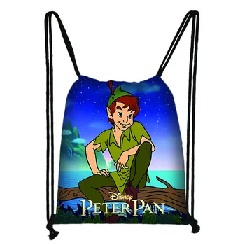 Disney Peter Pan İpli Çanta Erkek Kız saklama çantası Kadın Taşınabilir alışveriş çantası Genç Rahat Sırt Çantası Seyahat Plaj Çantaları