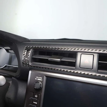 Subaru BRZ 2022 için Yumuşak Karbon Fiber Araba Merkezi Kontrol Hava Çıkış krom çerçeve Trim Araba İç Aksesuarları