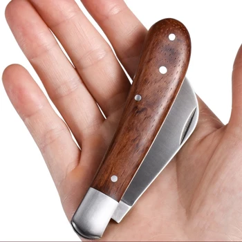 Çok işlevli Mini mantar bıçaklar paslanmaz kolu keskin kamp bıçaklar