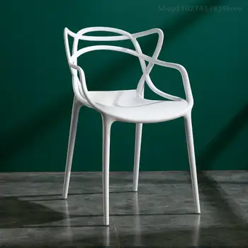 Benzersiz Tasarımcı Plastik yemek sandalyeleri Aksesuarları Açık Ergonomik yemek sandalyeleri Modern Muebles Para El Hogar Salonu Salon