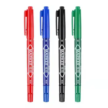 İşaretleme kalemi Yağ Bazlı Hızlı Kuruyan Büyük Kapasiteli Çift Kafa işaretleme kalemi Su Geçirmez Sanat Malzemeleri Renk Ofis Okul Malzemeleri